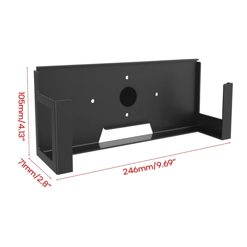 Wall Mount for XB One X Game Console Vertical Metal Wall Display Shelf Space-saving Bracket Holder Gaming Accessory