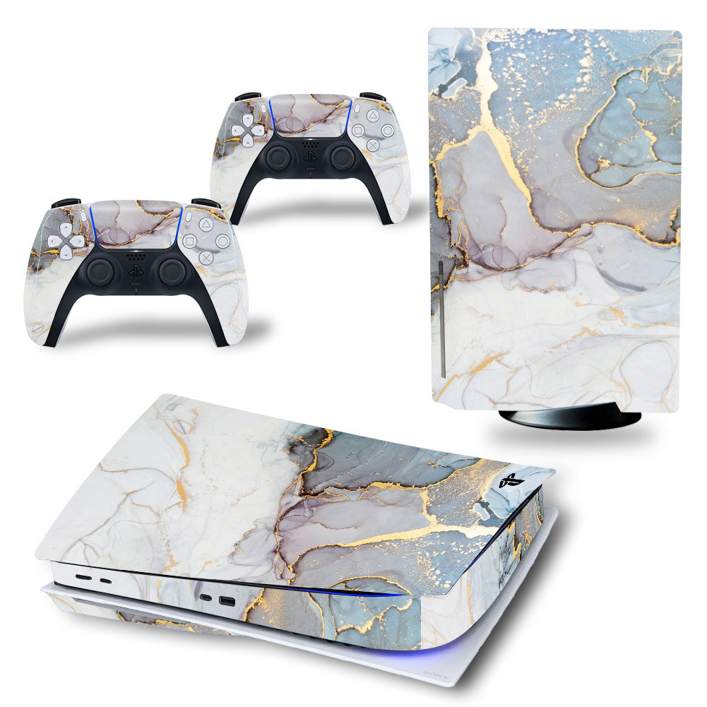 White PS5 Console & Controller Skin – Vinyl Sticker Decal Set