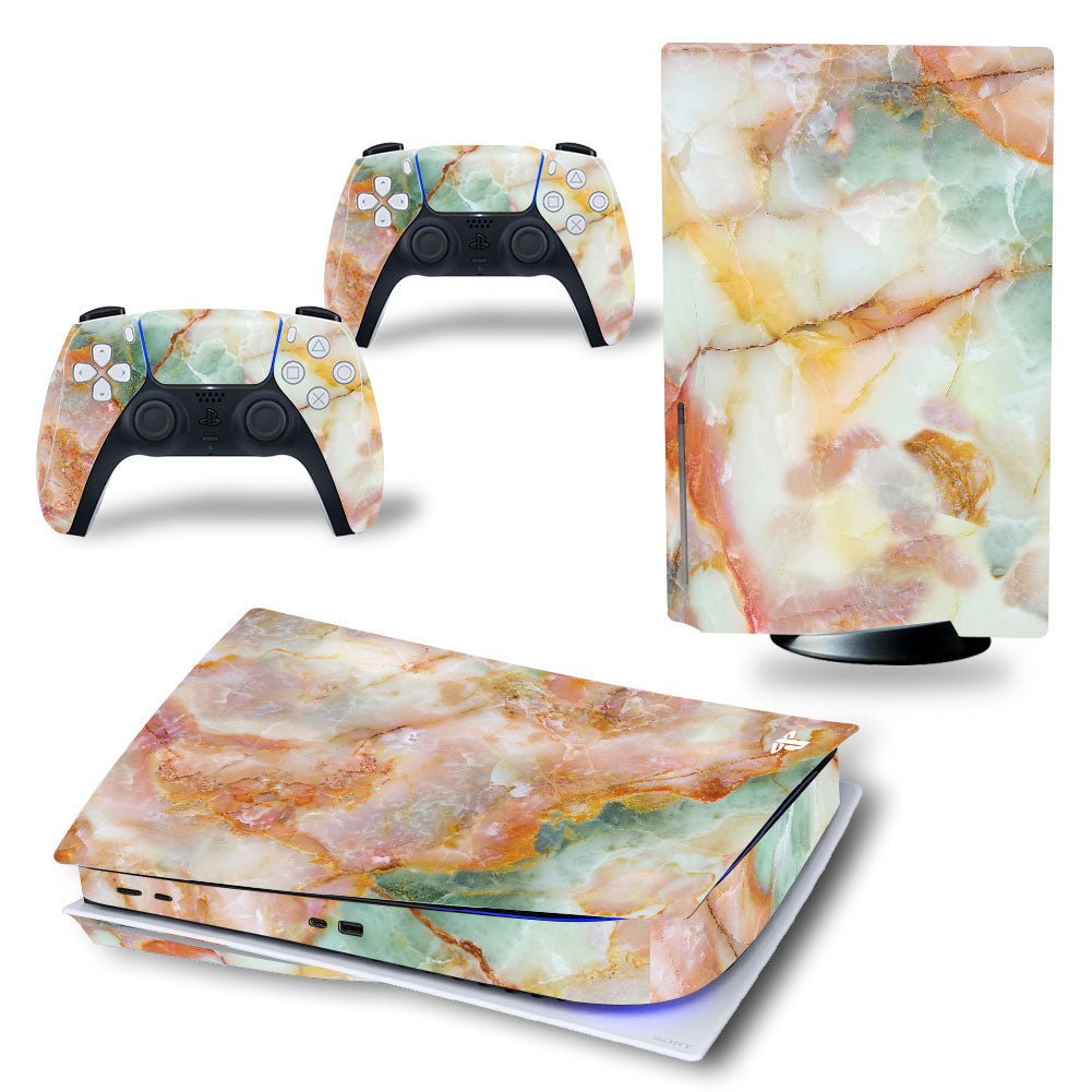 White PS5 Console & Controller Skin – Vinyl Sticker Decal Set