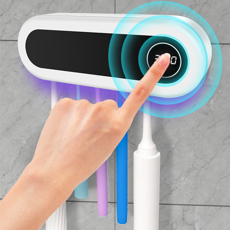 UV Toothbrush Holder & Sterilizer - Wall Mounted Bathroom Organizer