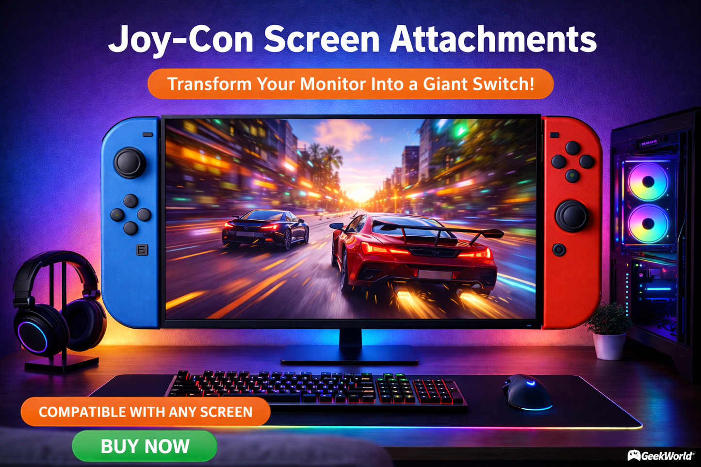 Custom Joy-Con Wall Decor for TV – Handcrafted Gaming Setup Display