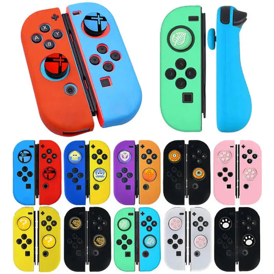 Soft Silicone Case For Nintendo Switch Oled Joycon Controller Protective Cover Gamepad Joystick Thumb Stick Grip Cap Protector