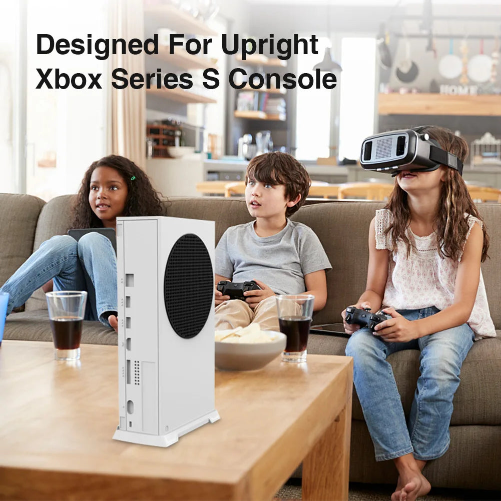 Vertical Stand with Built-in Cooling Vents for Xbox Series S Game Console Accessories Holder  White Black 2020 New