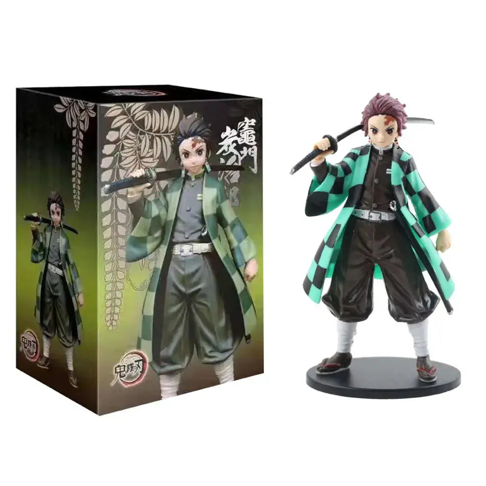 Demon Slayer Kimetsu no Yaiba figure Kamado Tanjirou Action Figure Agatsuma Zenitsu Nezuko Warrior PVC Model Toys