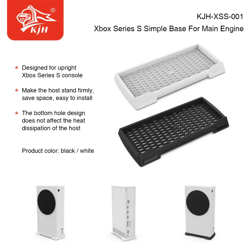 Vertical Stand with Built-in Cooling Vents for Xbox Series S Game Console Accessories Holder  White Black 2020 New