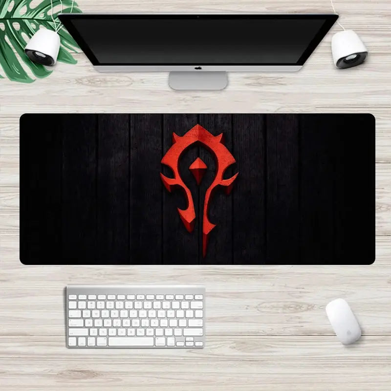 World of Warcraft Gaming Mouse pad Gamer Large 70x30cm Horde Alliance Computer Mousepad  Non-Skid Rubber Locking Edge Desk Mat