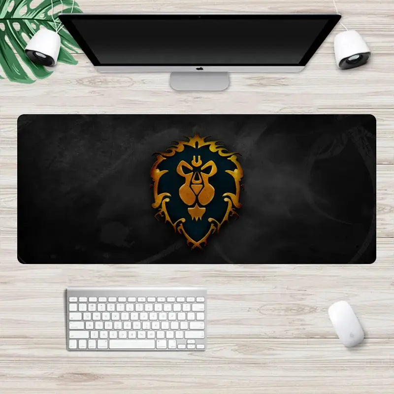 World of Warcraft Gaming Mouse pad Gamer Large 70x30cm Horde Alliance Computer Mousepad  Non-Skid Rubber Locking Edge Desk Mat