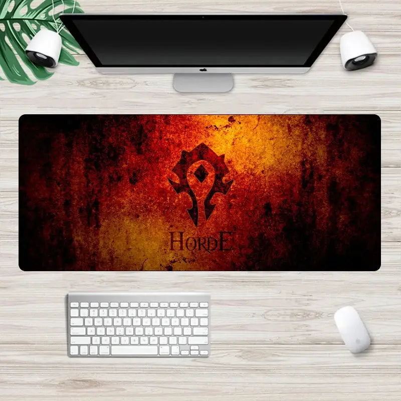 World of Warcraft Gaming Mouse pad Gamer Large 70x30cm Horde Alliance Computer Mousepad  Non-Skid Rubber Locking Edge Desk Mat