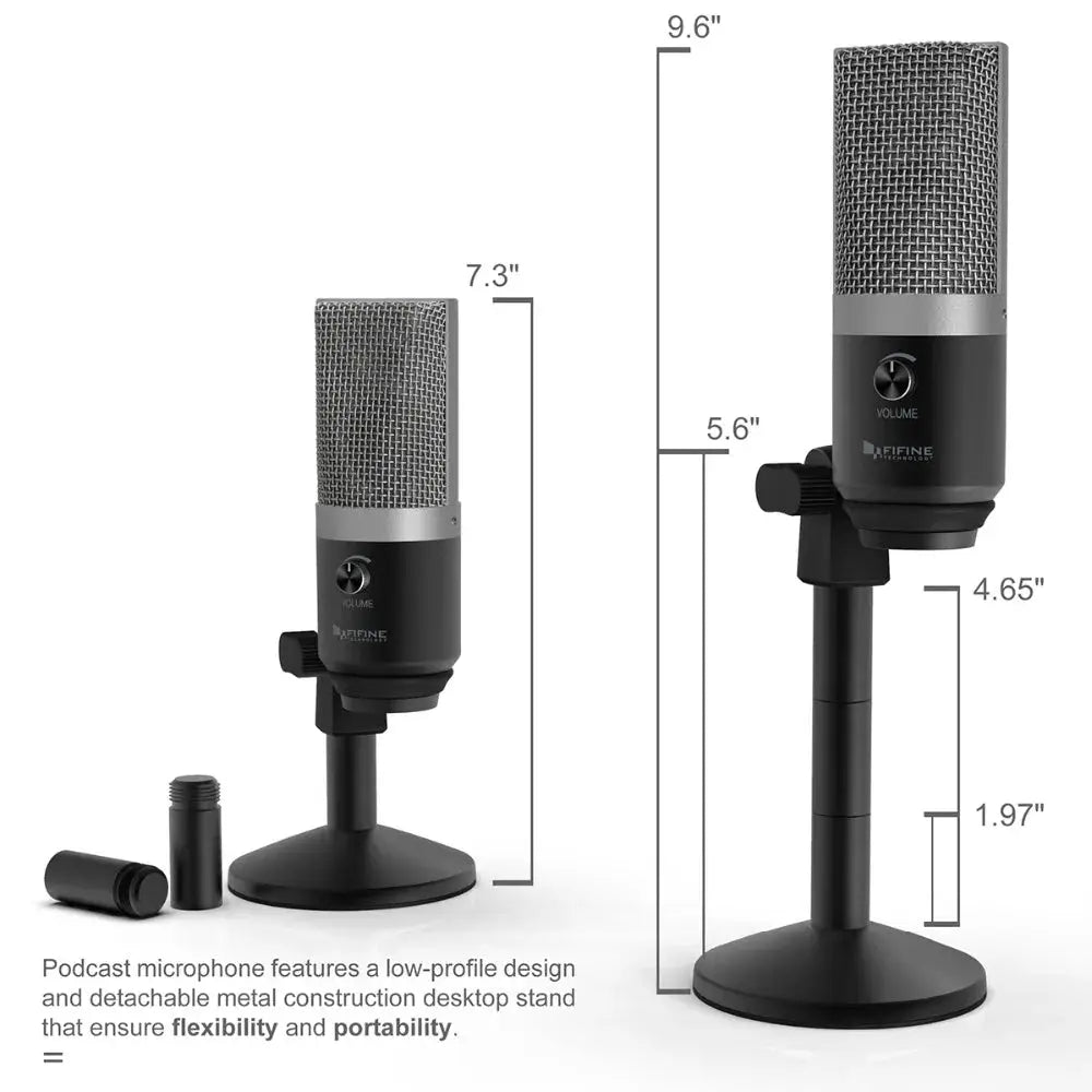 a microphone and a microphone stand with measurements