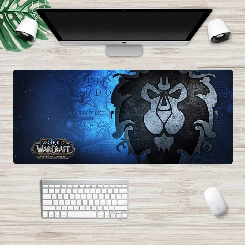 World of Warcraft Gaming Mouse pad Gamer Large 70x30cm Horde Alliance Computer Mousepad  Non-Skid Rubber Locking Edge Desk Mat