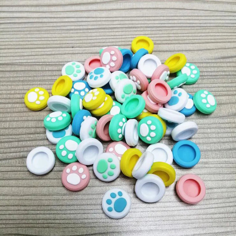 2 pcs Lovely Cat Paw Claw Thumb Stick Grip Cap Joystick Cover For Nintendo Switch NS Lite Joy-Con Controller Gamepad Thumbstick
