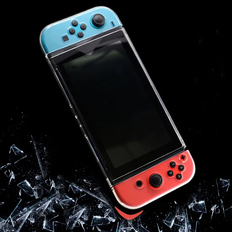 Transparent TPU Soft Case Joycon Protective Shell Cover for Nintendo Switch Oled Console NS Joy-con Crystal Back Full Protector