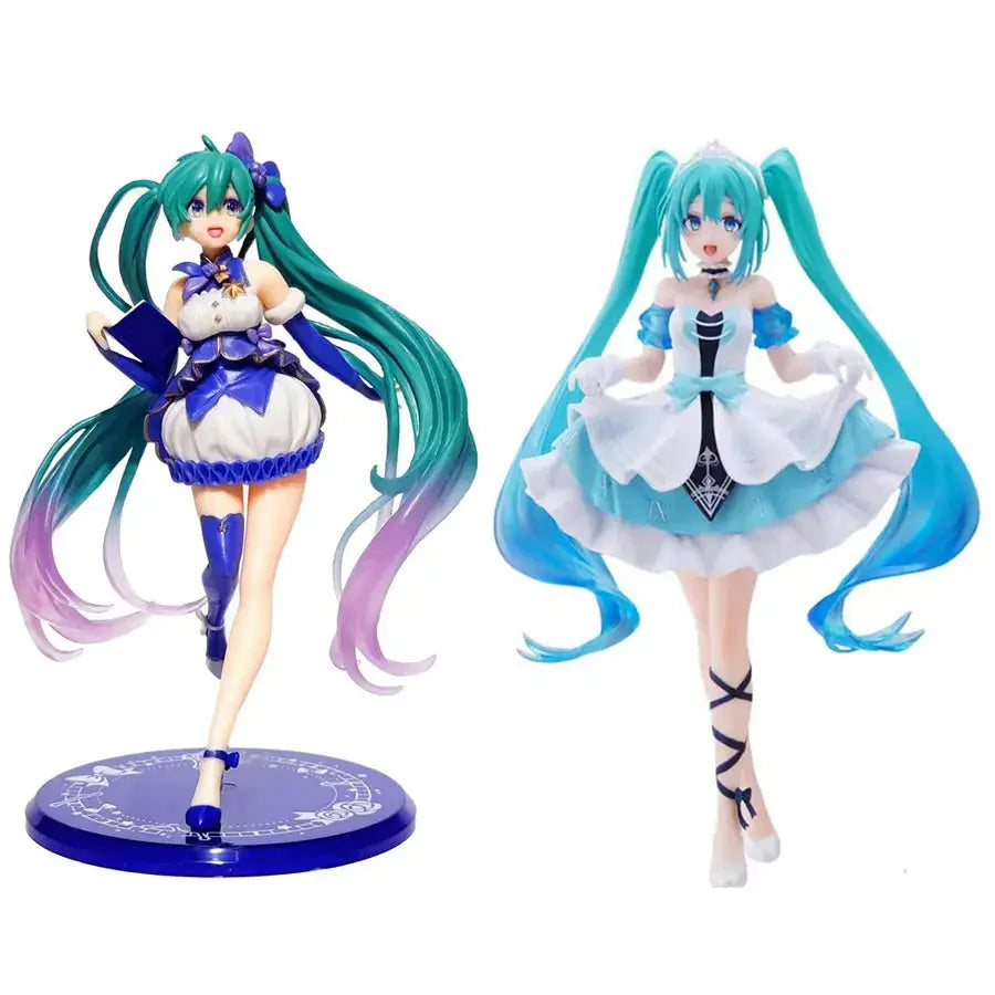 20CM New Hatsune Miku Action Figure Miku Collection Model Pink Sakura Kawaiii Doll Collectible Model Toys Cake Decor