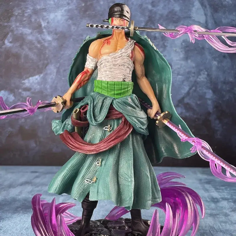 New One Piece Figure Bath Blood Roronoa Zoro PVC 21cm Action Figure Collection Exquisite Model Birthday Gifts Figurine