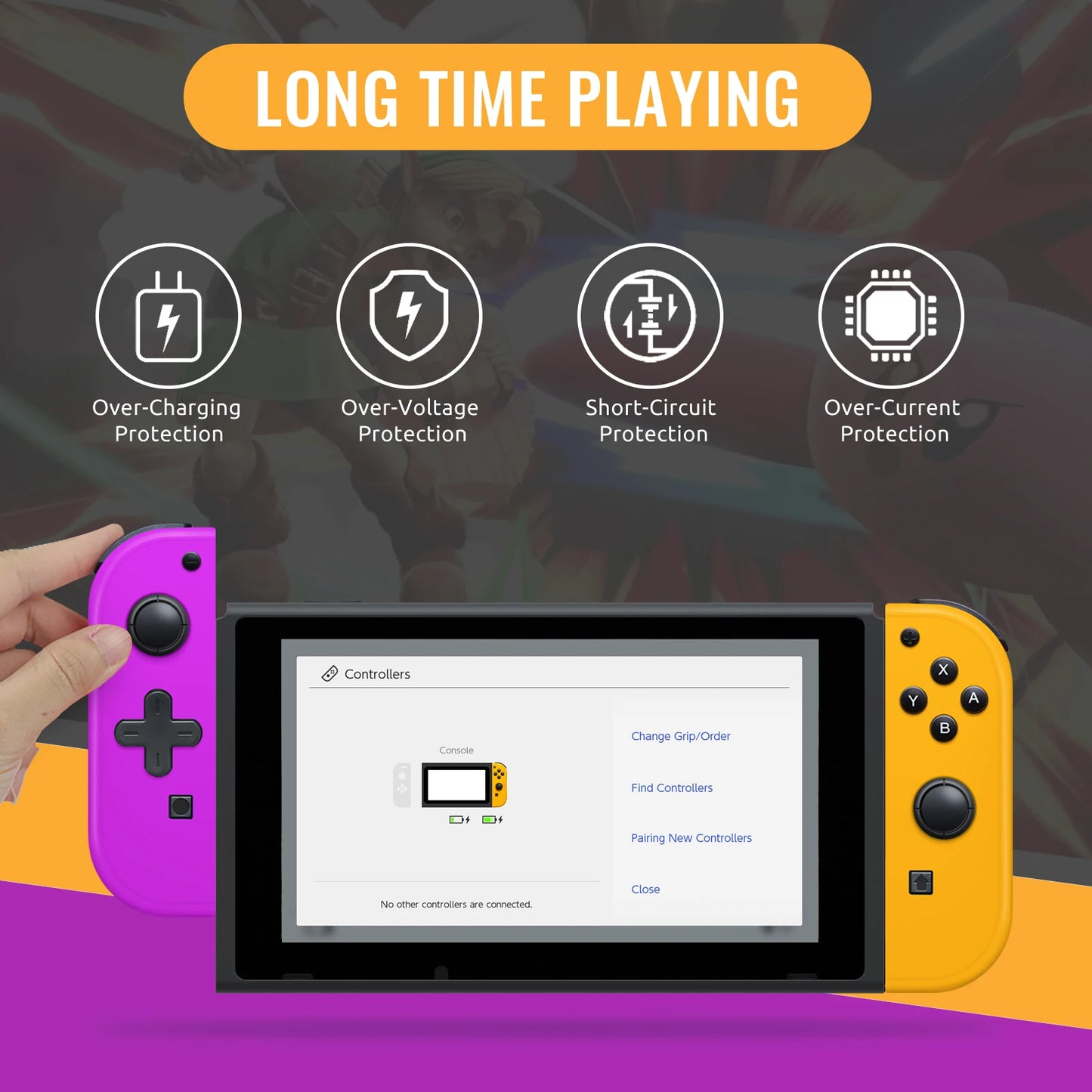 Wireless Joy-Con Style Controller for Nintendo Switch – 6-Axis Gyro