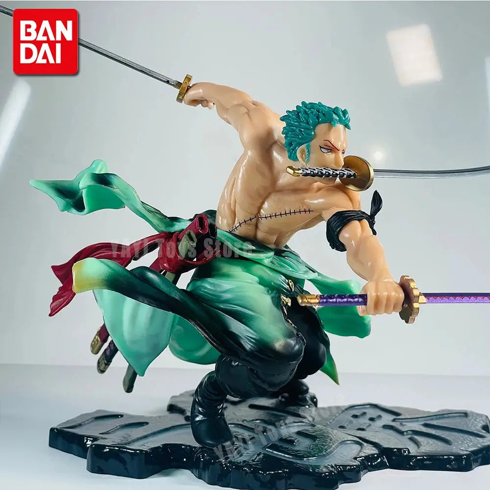 Hot One Piece 10cm Figure GK Roronoa Zoro Three-blade Sa-maximum Manga Statue Action Figure Collection Model Kid Toy