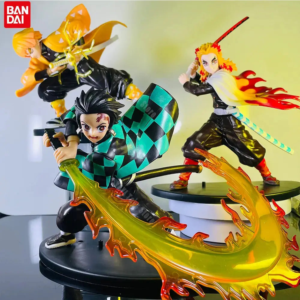 Hot Demon Slayer  Figure Tanjirou Agatsuma Zenitsu Kyoujurou Model  Action Figure PVC collection Toy for Kids Gift