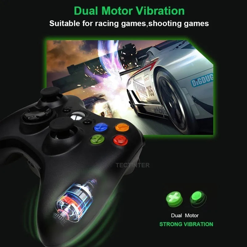 Wireless & Wired Gamepad for Xbox 360 & PC