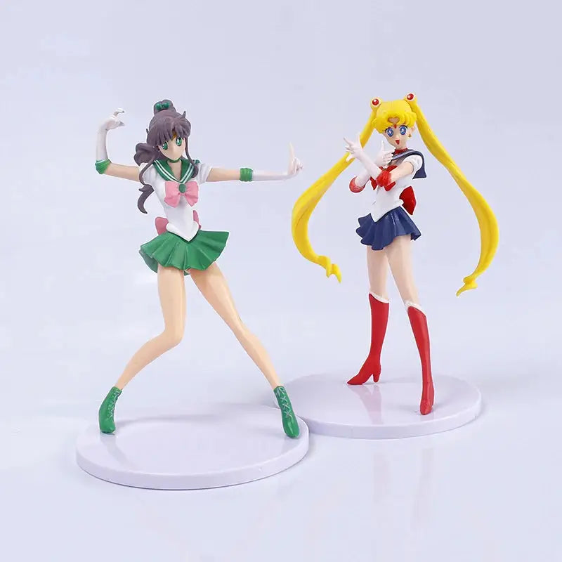 5pcs-Set Sailor Moon Figure Mizuno Ami Tsukino Usagi Hino Rei Aino Minako Action Figure Model Kawaii Doll toys Gift