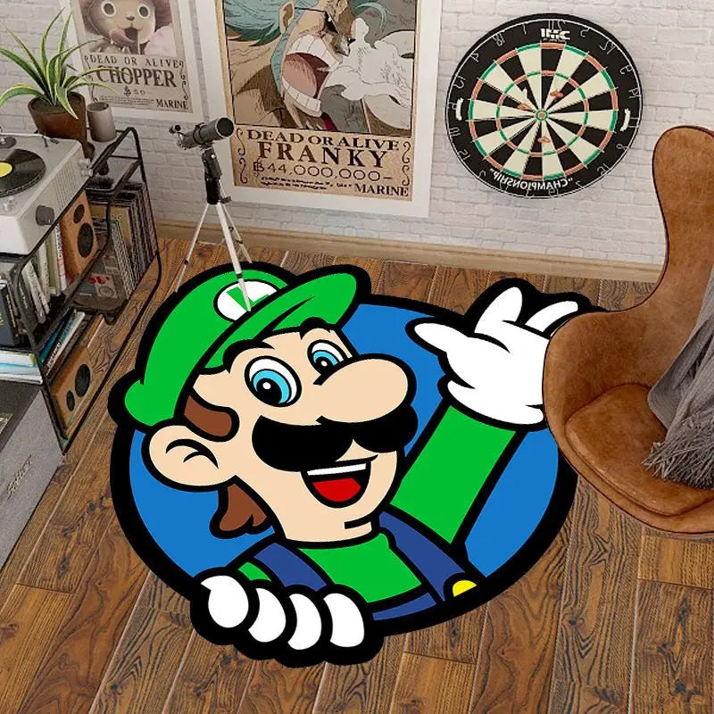 Cartoon Anime Super Marioed Large Area Carpet Irregular Marioed Bros Mushroom Lounge Rug Gaming Chair Mat Bedroom Home Decor