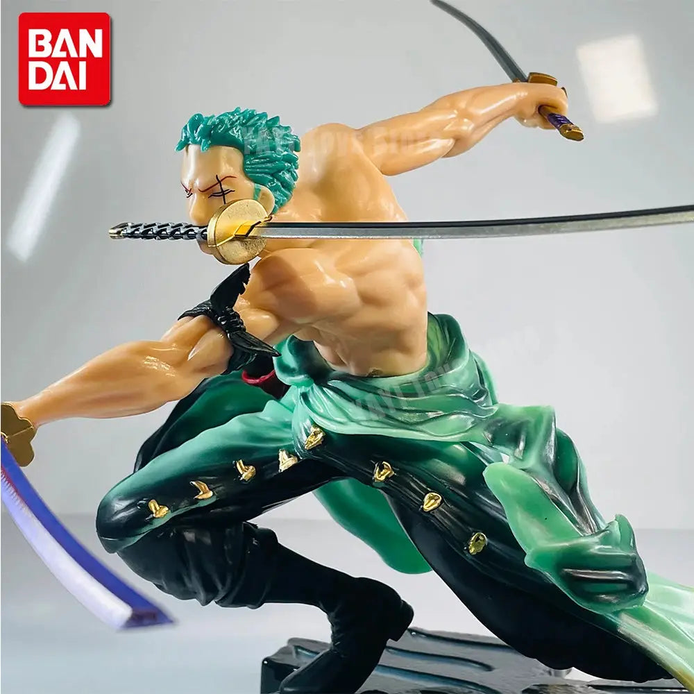 Hot One Piece 10cm Figure GK Roronoa Zoro Three-blade Sa-maximum Manga Statue Action Figure Collection Model Kid Toy