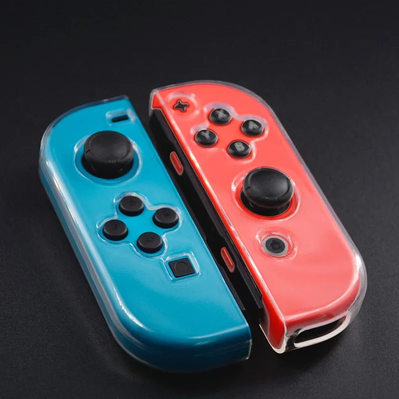 Transparent TPU Soft Case Joycon Protective Shell Cover for Nintendo Switch Oled Console NS Joy-con Crystal Back Full Protector