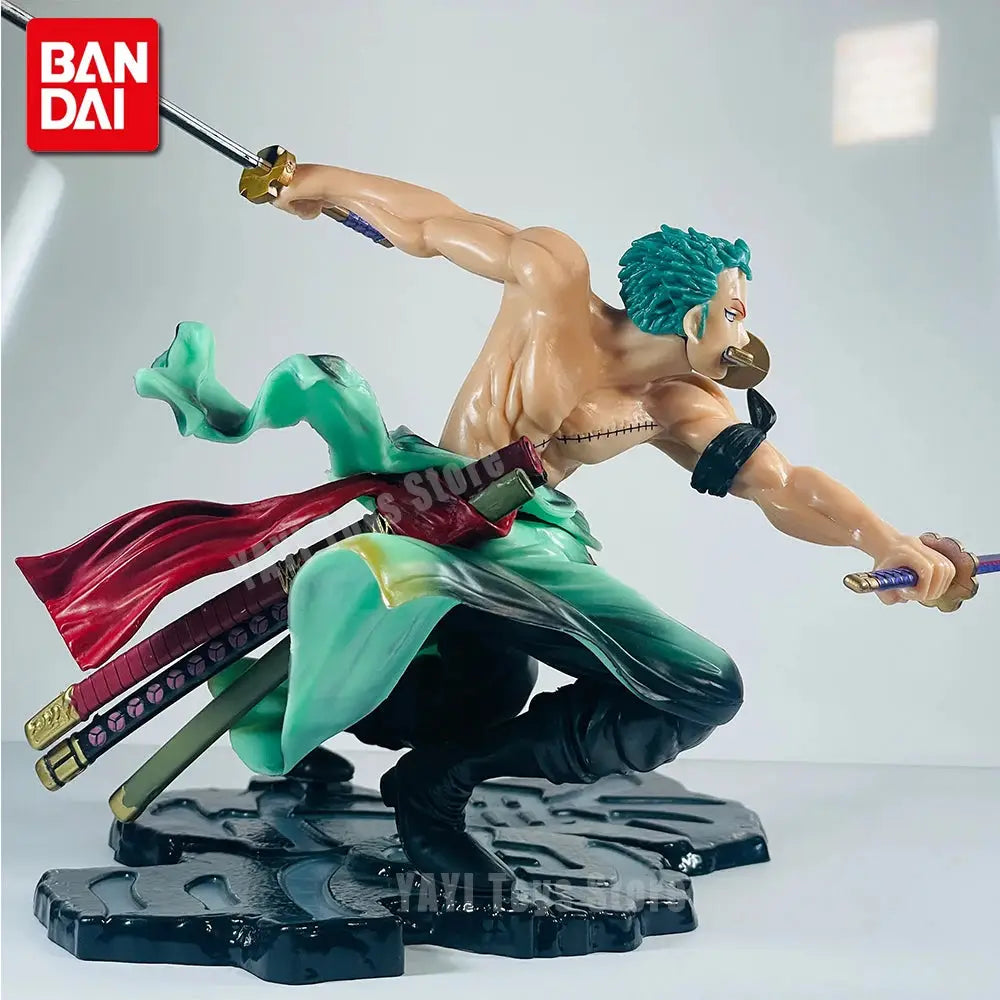 Hot One Piece 10cm Figure GK Roronoa Zoro Three-blade Sa-maximum Manga Statue Action Figure Collection Model Kid Toy