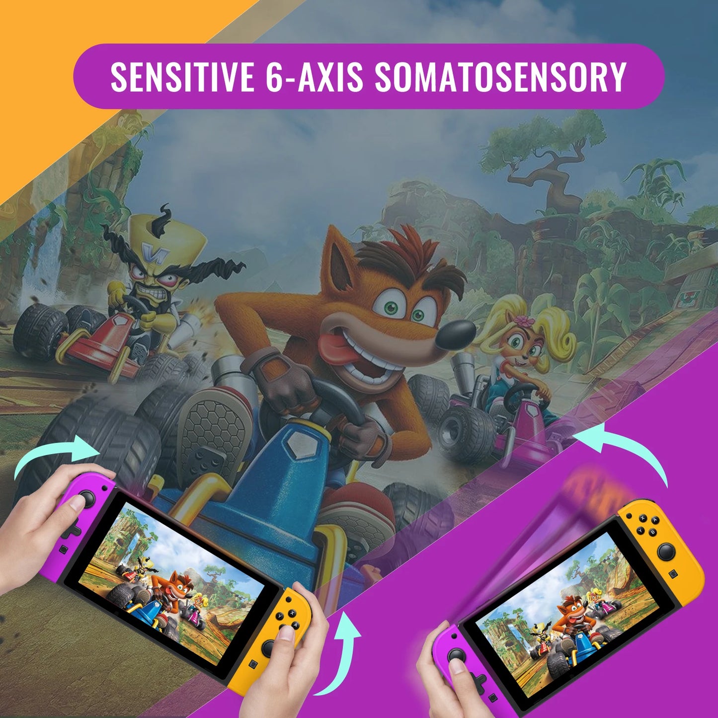 Wireless Joy-Con Style Controller for Nintendo Switch – 6-Axis Gyro