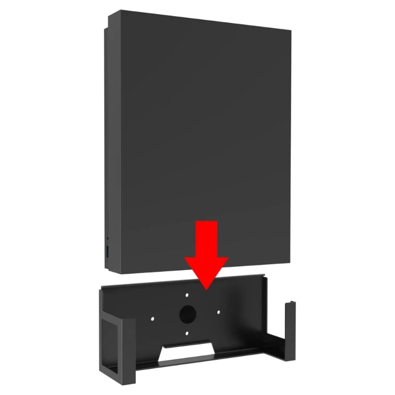 Wall Mount for XB One X Game Console Vertical Metal Wall Display Shelf Space-saving Bracket Holder Gaming Accessory