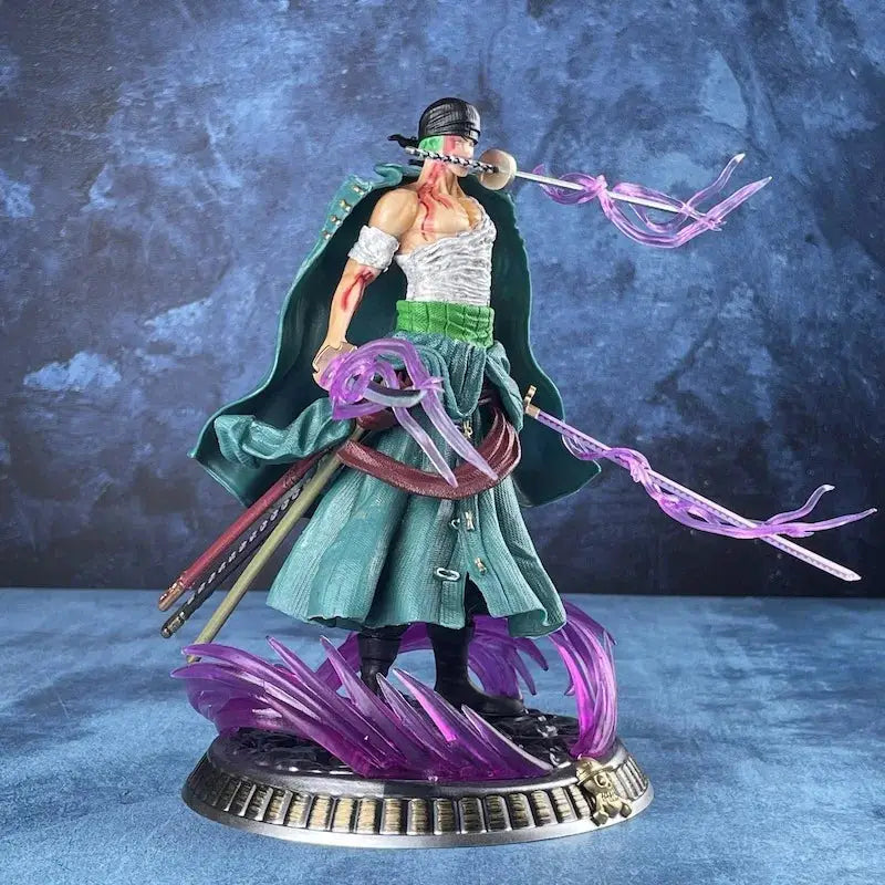New One Piece Figure Bath Blood Roronoa Zoro PVC 21cm Action Figure Collection Exquisite Model Birthday Gifts Figurine