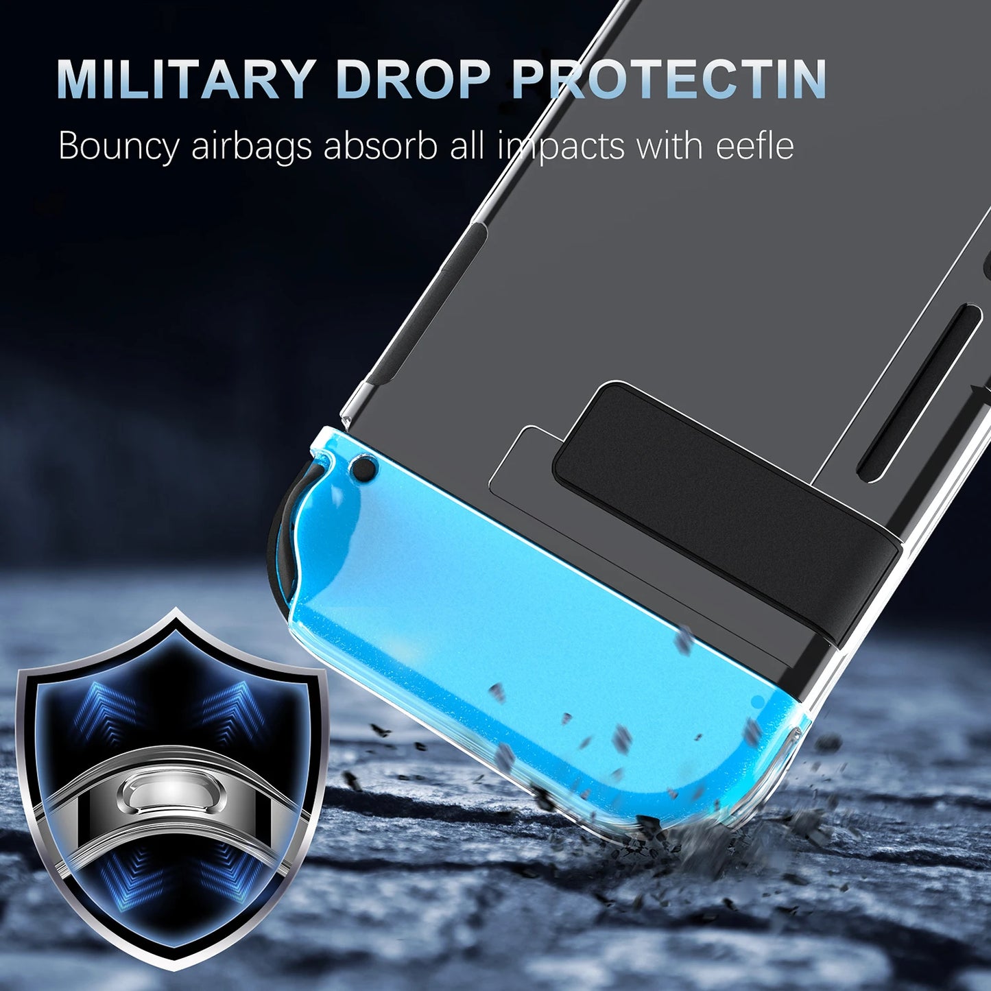 Transparent TPU Soft Case Joycon Protective Shell Cover for Nintendo Switch NS Console Crystal Clear Back Protector Accessories