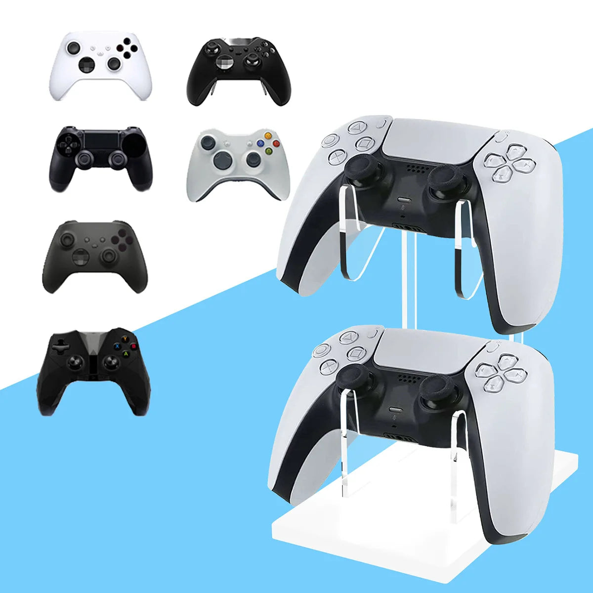 Universal Dual Layer Console & Controller Stand – Compatible with PS5, PS4, Switch & Xbox