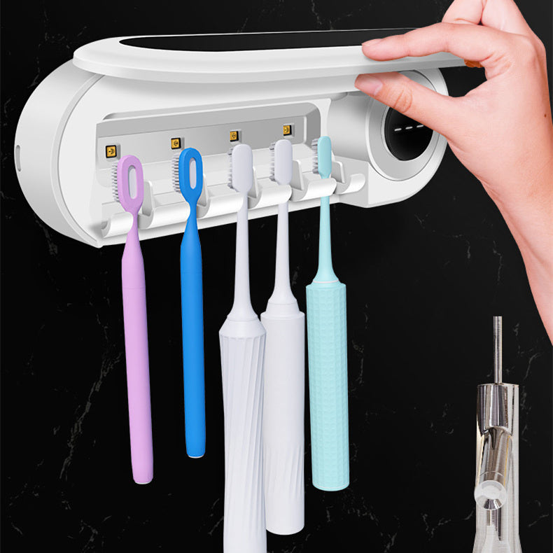 UV Toothbrush Holder & Sterilizer - Wall Mounted Bathroom Organizer